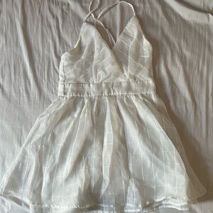 White flowy dress from Miss Avenue